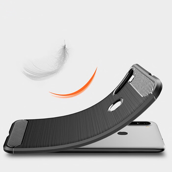 Ochranný silikónový obal karbón pre Samsung Galaxy M11 - čierny