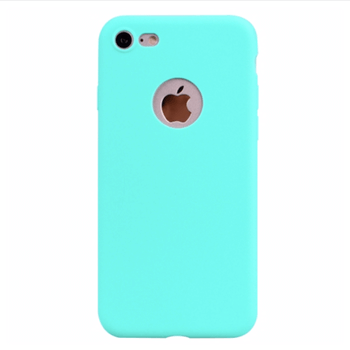 Silikónový matný obal s výrezom pre Apple iPhone SE (2020) - modrý