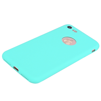 Silikónový matný obal s výrezom pre Apple iPhone SE (2020) - modrý