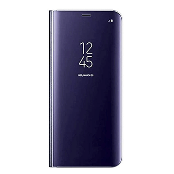 Zrkadlový silikónový flip obal pre Samsung Galaxy A12 A125F - modrý