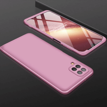 Ochranný 360 ° celotelový plastový kryt pre Samsung Galaxy A12 A125F - ružový