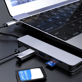 6v1 Redukce z USB-C na USB, USB 3.0, TF, PD, HDMI, SD karty