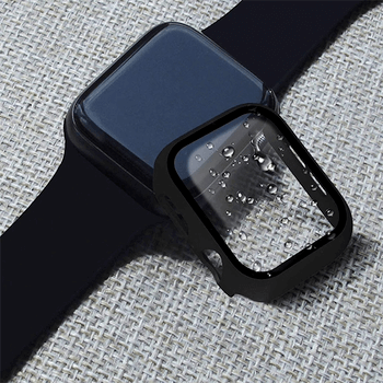 2v1 Kryt s ochranným sklom na Apple Watch 40 mm (6.série) - čierny