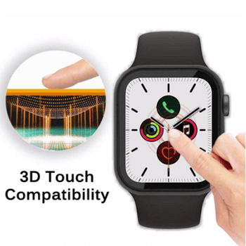2v1 Kryt s ochranným sklom na Apple Watch 44 mm (5.série) - strieborný