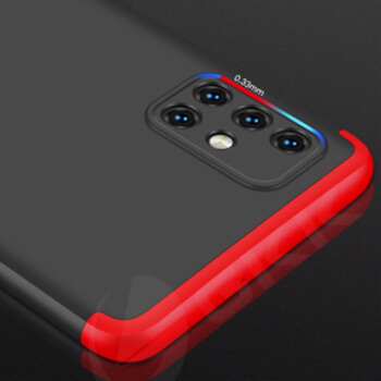 Ochranný 360 ° celotelový plastový kryt pre Samsung Galaxy M51 M515F - červený
