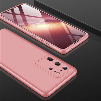 Ochranný 360 ° celotelový plastový kryt pre Samsung Galaxy M51 M515F - ružový