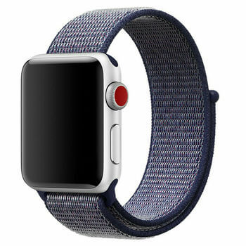 Nylonový pásek pro chytré hodinky Apple Watch 38 mm (2.+3.série) - tmavo modrý
