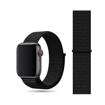 Nylonový pásik pre chytré hodinky Apple Watch 38 mm (2.+3.série) - čierny