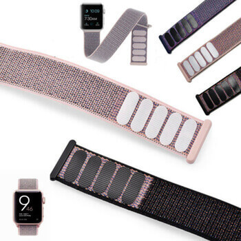 Nylonový pásik pre chytré hodinky Apple Watch SE 44 mm (2020) - červený