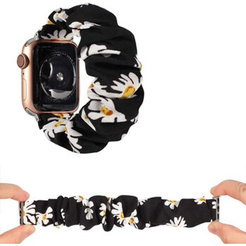 Elastický pásik pre chytré hodinky Apple Watch 44 mm (4.série) - bielo čierny