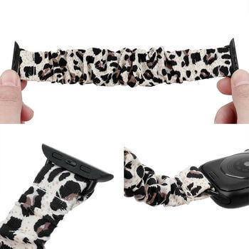 Elastický pásik pre chytré hodinky Apple Watch 44 mm (5.série) - bielo čierny