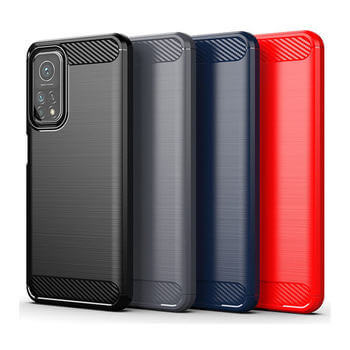 Ochranný silikónový obal karbón pre Xiaomi Redmi Note 10 - čierny