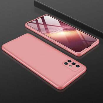 Ochranný 360 ° celotelový plastový kryt pre Samsung Galaxy A52 A525F - ružový