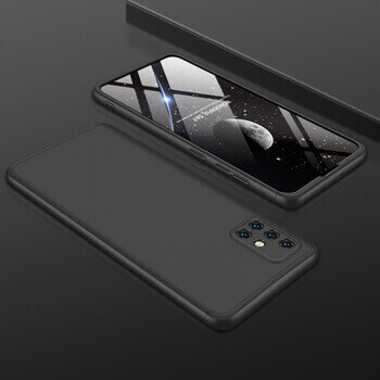 Ochranný 360 ° celotelový plastový kryt pre Samsung Galaxy A42 A426B - čierny