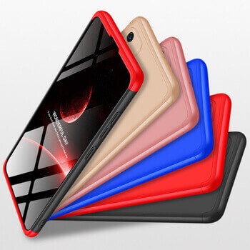 Ochranný 360 ° celotelový plastový kryt pre Samsung Galaxy A42 A426B - červený