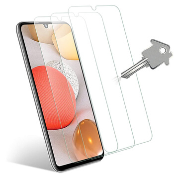 3x Ochranné tvrdené sklo pre Samsung Galaxy A42 A426B - 2+1 zdarma