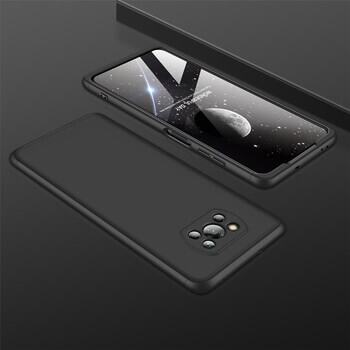 Ochranný 360 ° celotelový plastový kryt pre Xiaomi Poco X3 Pro - čierny
