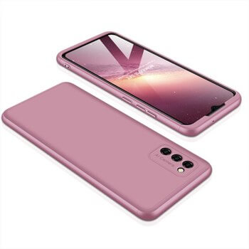 Ochranný 360 ° celotelový plastový kryt pre Samsung Galaxy A32 5G A326B - ružový