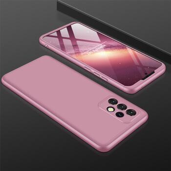 Ochranný 360 ° celotelový plastový kryt pre Samsung Galaxy A72 A725F - ružový