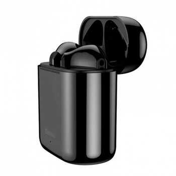 Baseus Bezdrôtové bluetooth slúchadlá s nabíjacím puzdrom - čierna
