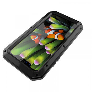 EXTRÉMNE odolný hliníkovo-silikónový obal pre Apple iPhone 11 - čierny