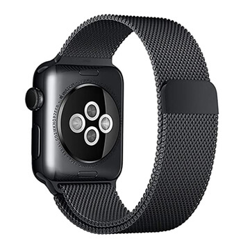 Elegantný kovový pásik pre chytré hodinky Apple Watch SE 40 mm (2020) - čierny