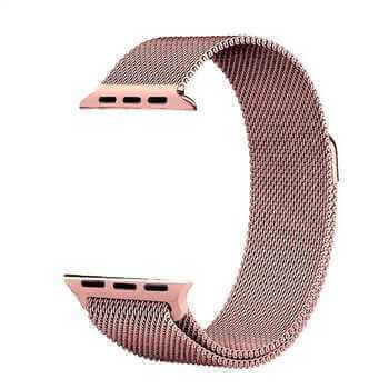 Elegantní kovový pásek pro chytré hodinky Apple Watch 38 mm (1.série) - svetlo ružový
