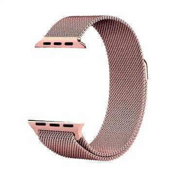 Elegantný kovový pásik pre chytré hodinky Apple Watch 38 mm (2.+3.série) - svetlo ružový