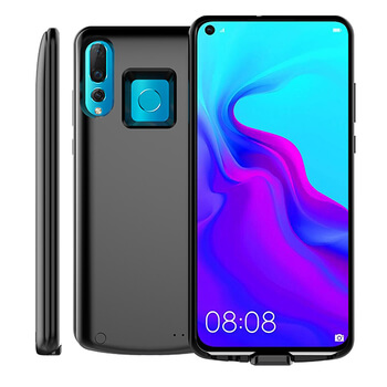 3v1 Silikónové puzdro s externou batériou smart battery case power bánk 3500 mAh pre Huawei P30 Lite - čierne