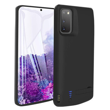 3v1 Silikónové puzdro s externou batériou smart battery case power bánk 3500 mAh pre Samsung Galaxy A12 A125F - čierne