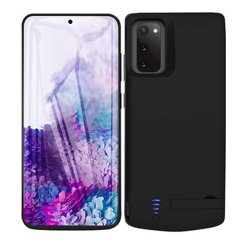 3v1 Silikónové puzdro s externou batériou smart battery case power bánk 3500 mAh pre Samsung Galaxy A12 A125F - čierne