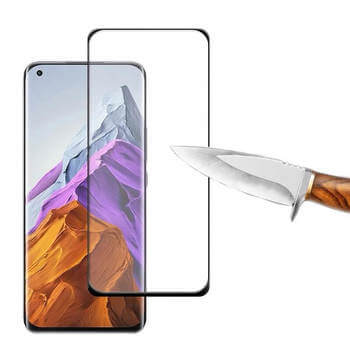 3x SES 3D ochranné tvrdené sklo pre Xiaomi Mi 11 - čierne - 2+1 zdarma