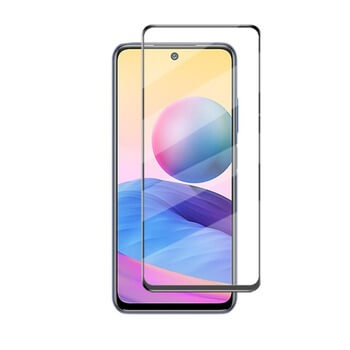 3x 3D ochranné tvrdené sklo s rámčekom pre Xiaomi Redmi Note 10 5G - čierne - 2+1 zadarmo