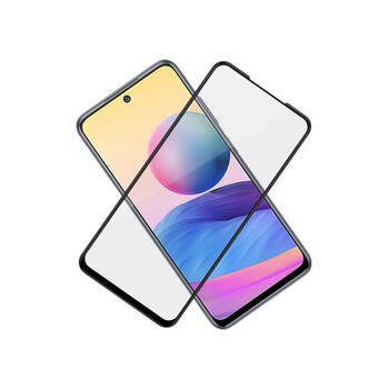 3x 3D ochranné tvrdené sklo s rámčekom pre Xiaomi Redmi Note 10 5G - čierne - 2+1 zadarmo