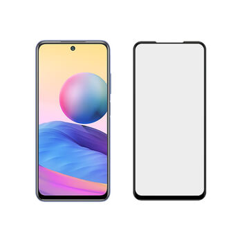 3x 3D ochranné tvrdené sklo s rámčekom pre Xiaomi Redmi Note 10 5G - čierne - 2+1 zadarmo