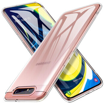 Ultratenký plastový kryt pre Samsung Galaxy A80 A805F - priehľadný