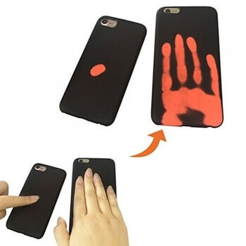 Meniace sa termo ochranný kryt pre Apple iPhone X/XS - čierno/červený