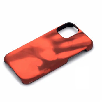 Meniace sa termo ochranný kryt pre Apple iPhone 11 - čierno/červený