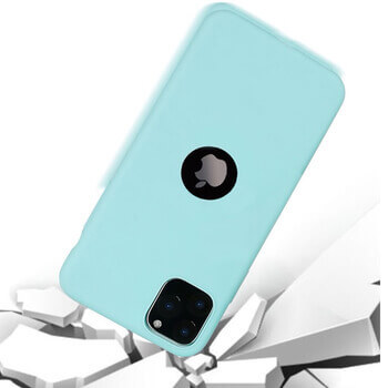 Silikónový matný obal s výrezom pre Apple iPhone 13 - svetlo modrý