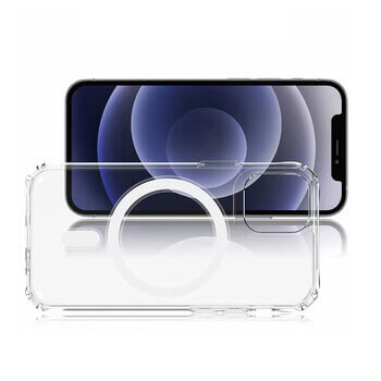 Ochranný silikónový obal s integráciou pre bezdrôtové nabíjanie Qi pre Apple iPhone 13 - priehľadný