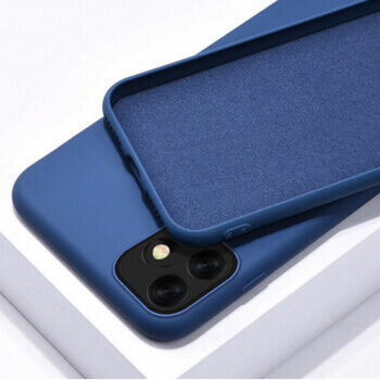 Extrapevný silikónový ochranný kryt pre Apple iPhone 13 - modrý