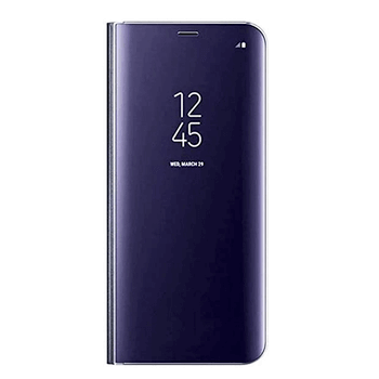 Zrkadlový silikónový flip obal pre Samsung Galaxy M12 M127F - modrý