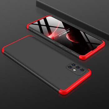 Ochranný 360 ° celotelový plastový kryt pre Samsung Galaxy A22 A226B 5G - červený