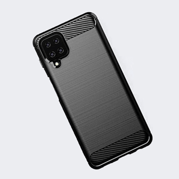 Ochranný silikónový obal karbón pre Samsung Galaxy A02s A025G - čierny