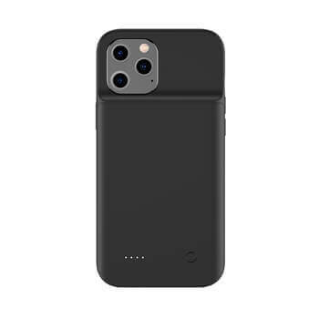 3v1 Silikónové puzdro s externou batériou smart battery case power bánk 3500 mAh pre Apple iPhone 12 Pro - čierne