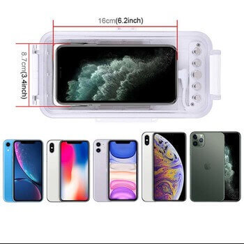 Vodotesné puzdro na profesionálne potápanie a šnorchlovanie až do 45 metrov pre iPhone 13 Pro - biele