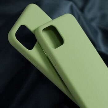 Extrapevný silikónový ochranný kryt pre Apple iPhone 13 Pro - svetlo zelený