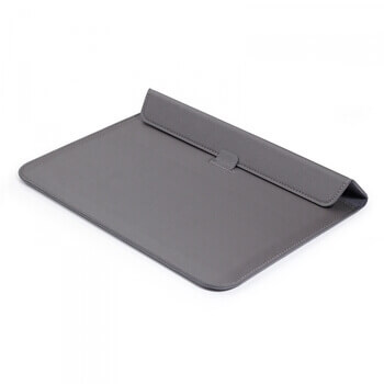 2v1 Puzdro s magnetom a stojanom z ekokože pre Apple MacBook Pro 16" (2019) - šedé