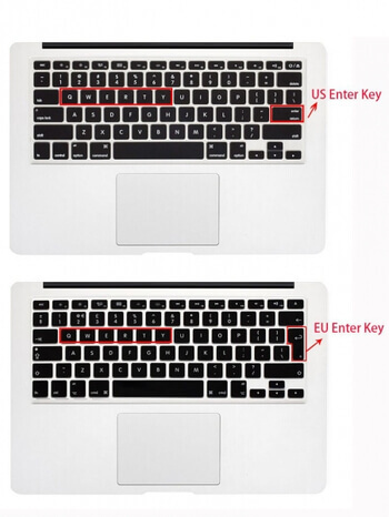 Silikónový ochranný obal na klávesnici EÚ verzia pre Apple MacBook 12" - čierny