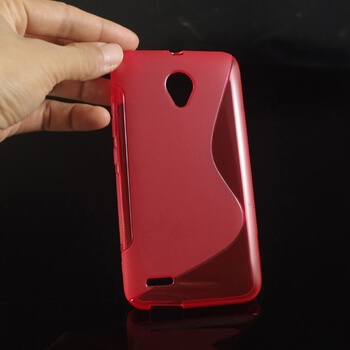Silikónový ochranný obal S-line pre Vodafone Smart Prime 6 - červený